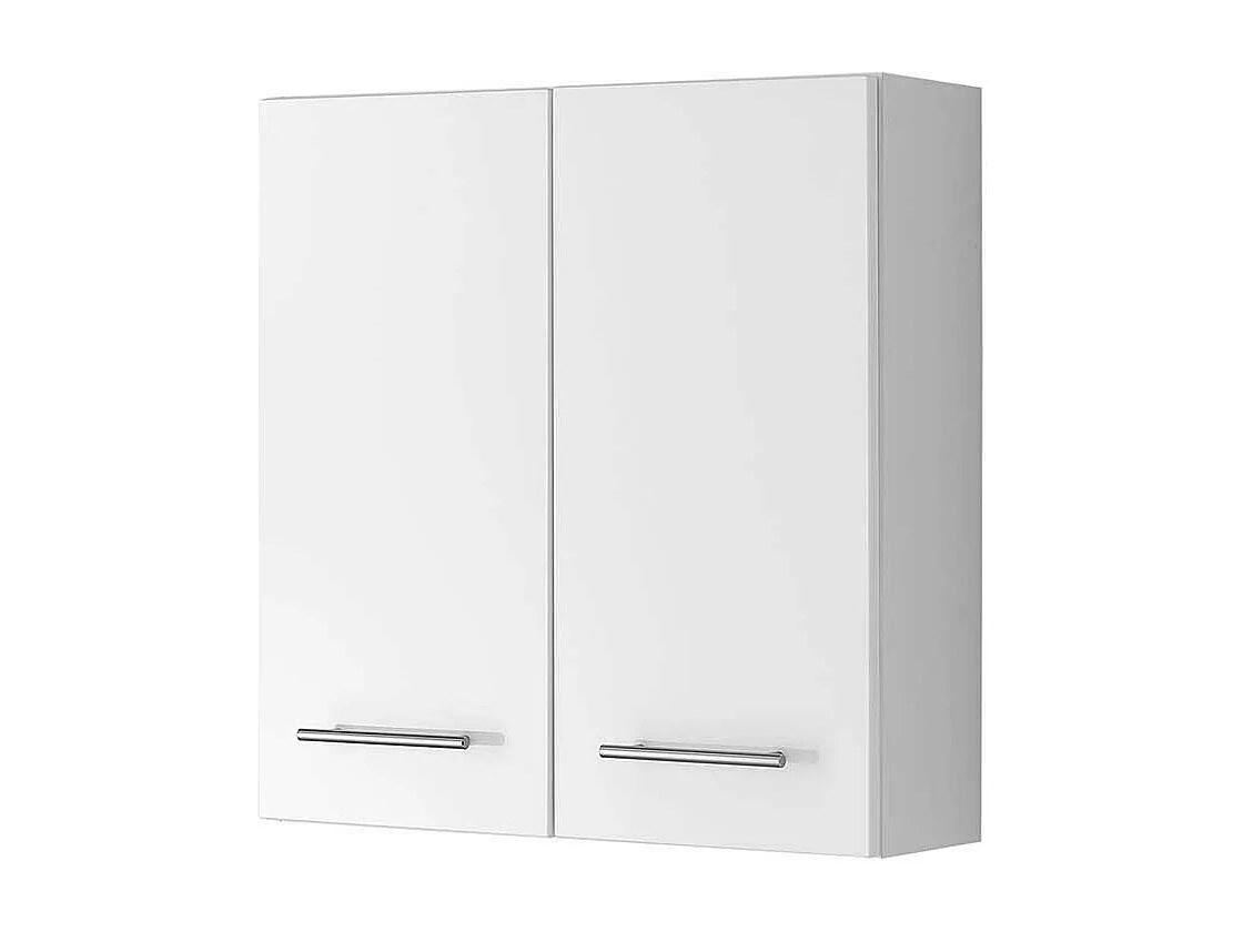 Bad Oberschrank in Weiß Hochglanz 2-türig