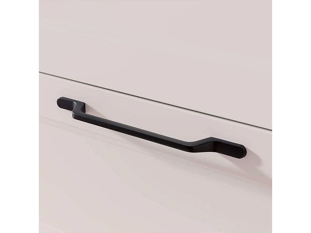 Badschrank Badhochschrank mit Holzwerkstoff Oberfläche und Metallgriffen