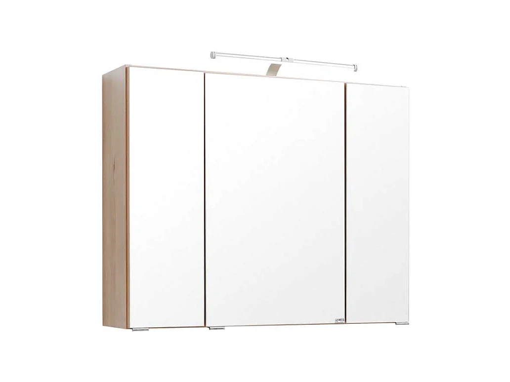 LED Spiegelschrank in Buche 80 cm breit