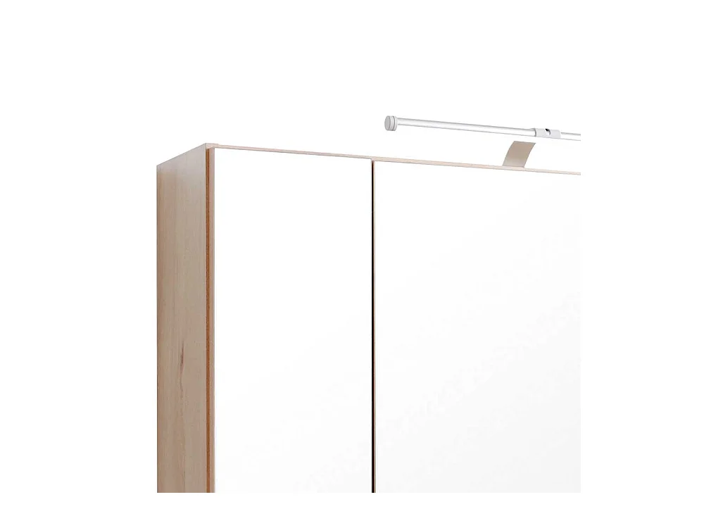LED Spiegelschrank in Buche 80 cm breit