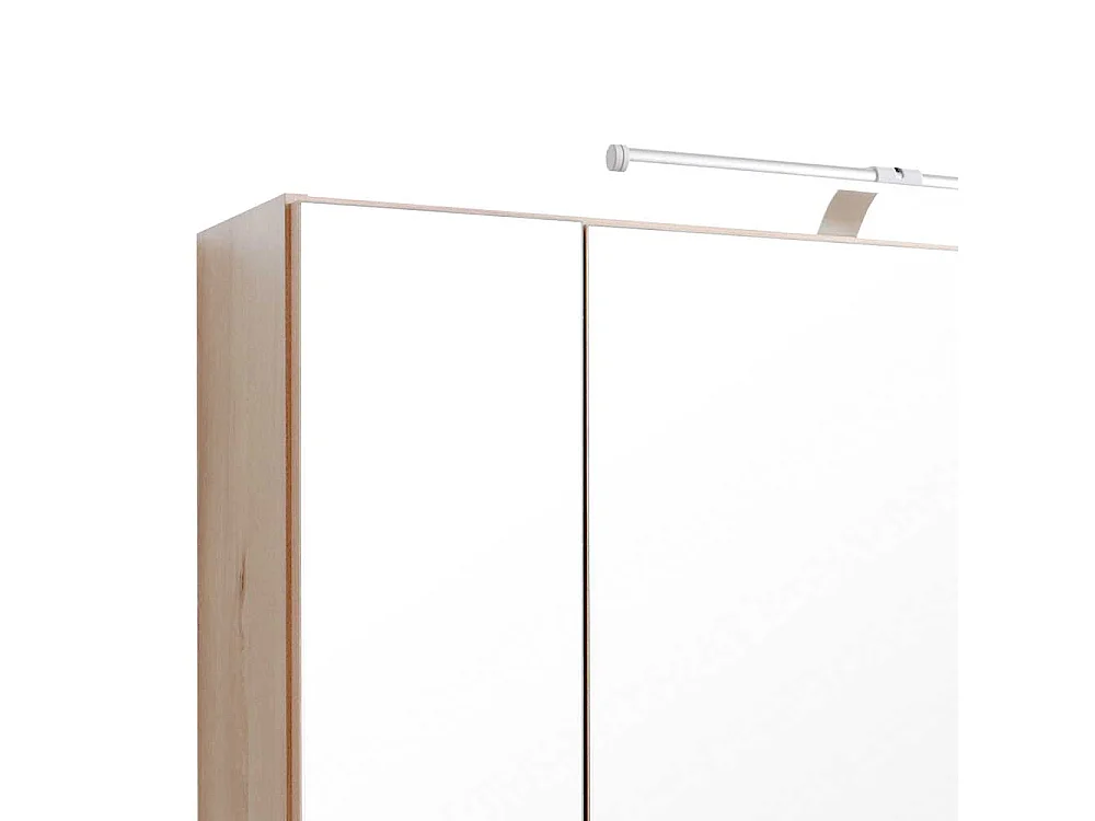 LED Spiegelschrank in Buche 80 cm breit
