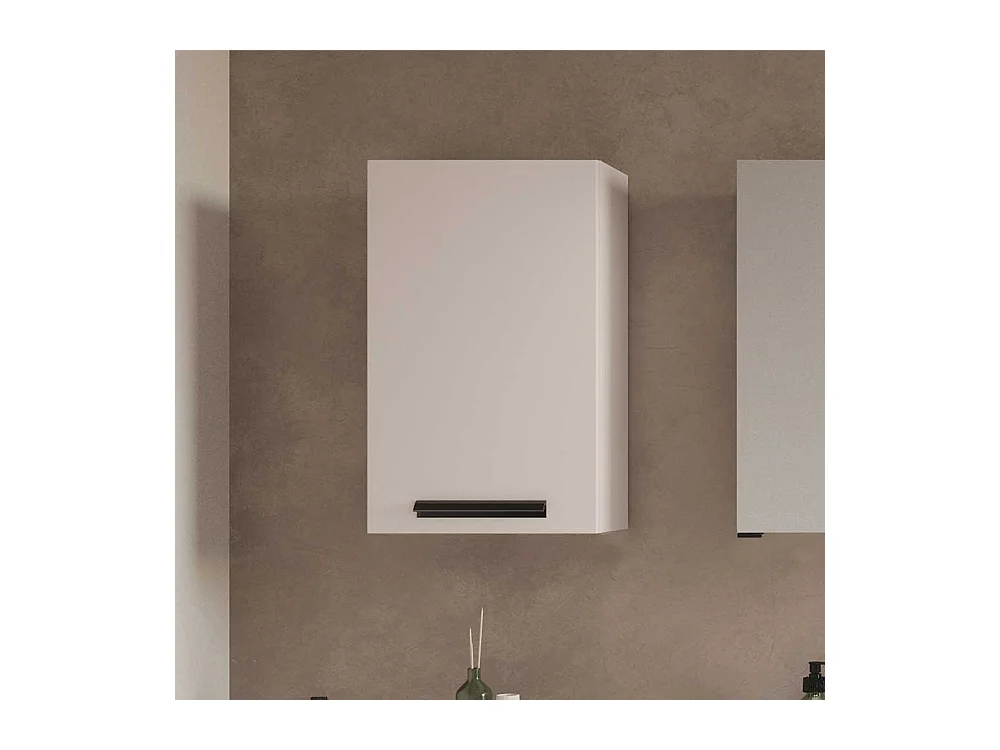 Badhängeschrank Hängeschrank Bad in Hellgrau mit Metallgriff