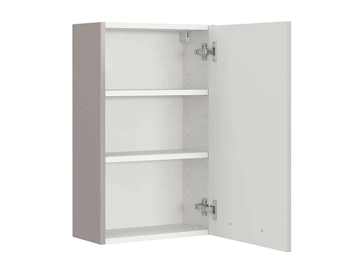 Badhängeschrank Hängeschrank Bad in Hellgrau mit Metallgriff