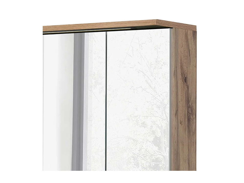 Badezimmerspiegelschrank in Wildeichefarben Steckdose