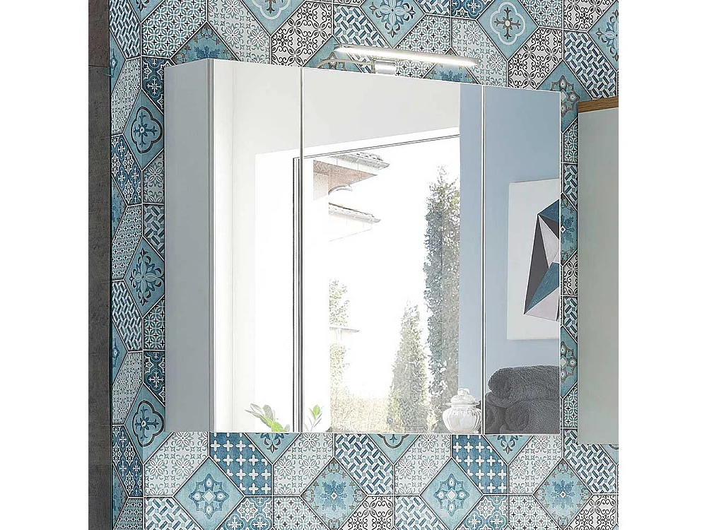 Bad Spiegelschrank mit LED Beleuchtung 3 türig