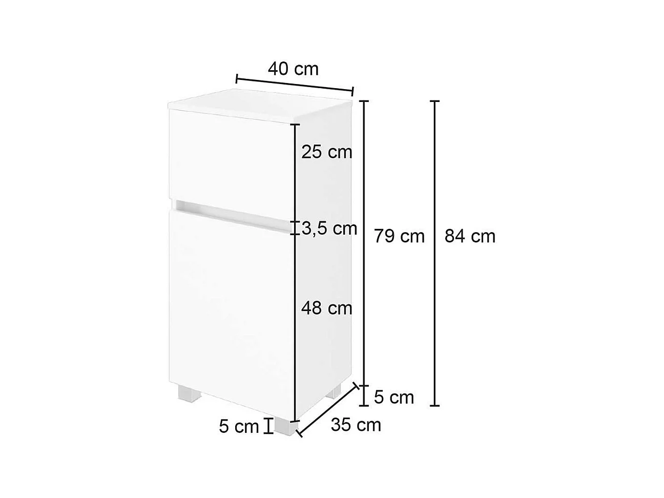Badeschrank in Weiß Made in Germany
