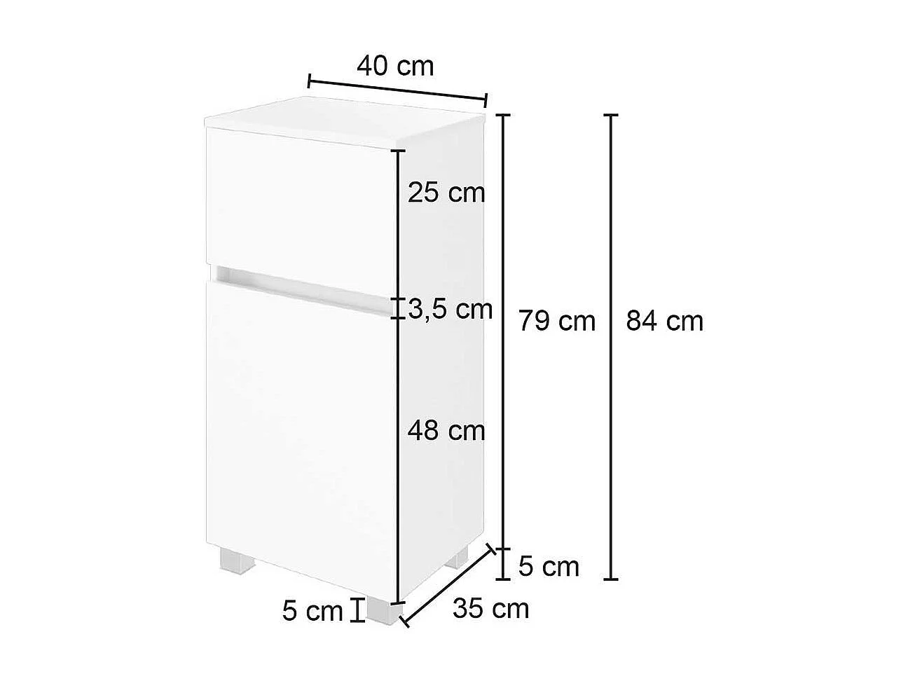 Badeschrank in Weiß Made in Germany