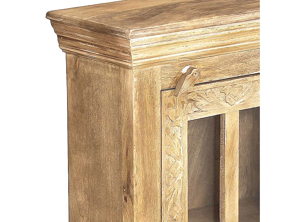 Bad Hängeschrank aus Mangobaum Massivholz handgearbeitet