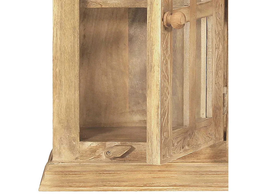 Bad Hängeschrank aus Mangobaum Massivholz handgearbeitet