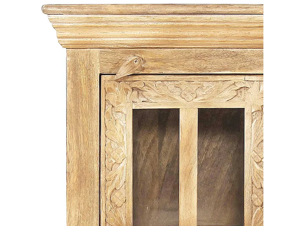 Bad Hängeschrank aus Mangobaum Massivholz handgearbeitet