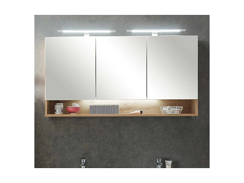 Spiegelschrank Bad im Landhausstil LED Beleuchtung