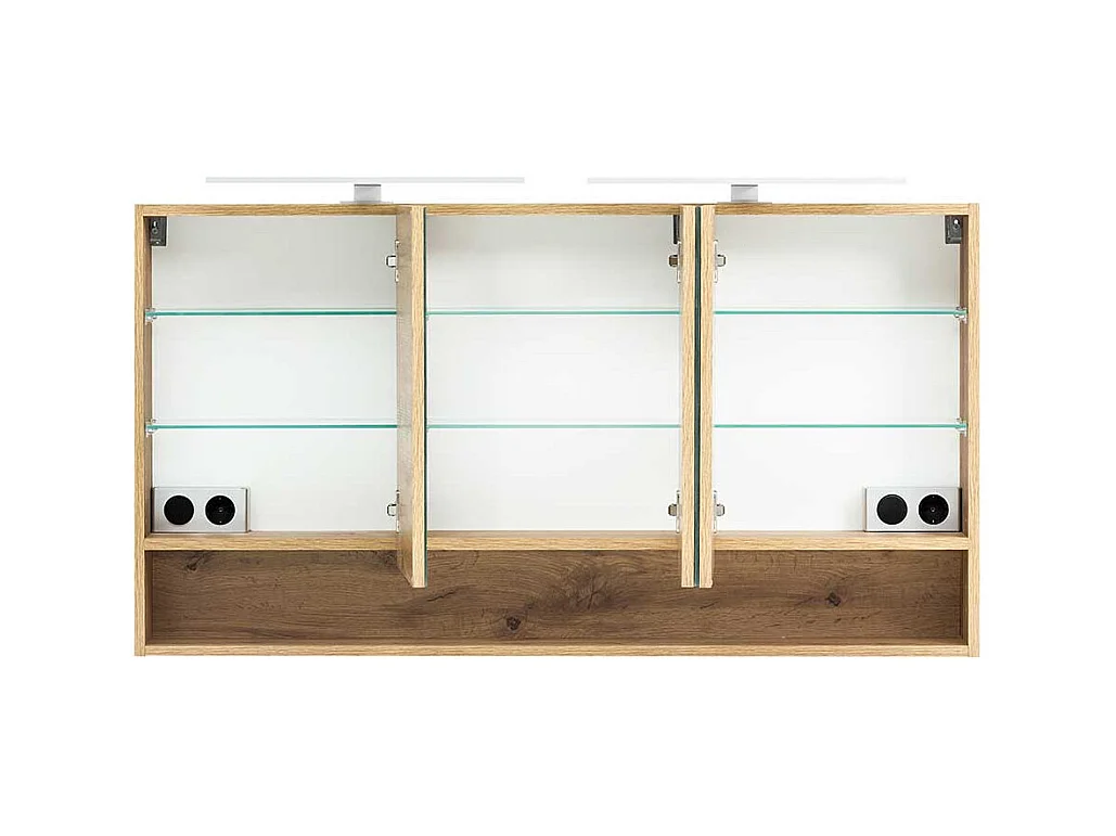 Spiegelschrank Bad im Landhausstil LED Beleuchtung