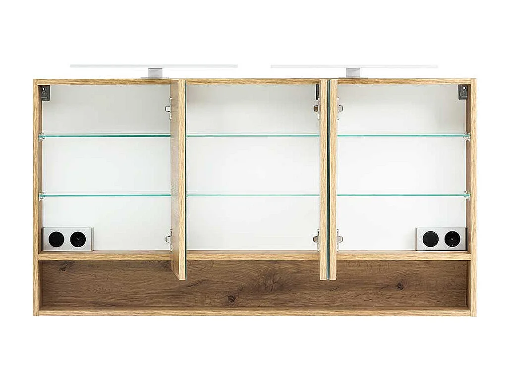 Spiegelschrank Bad im Landhausstil LED Beleuchtung