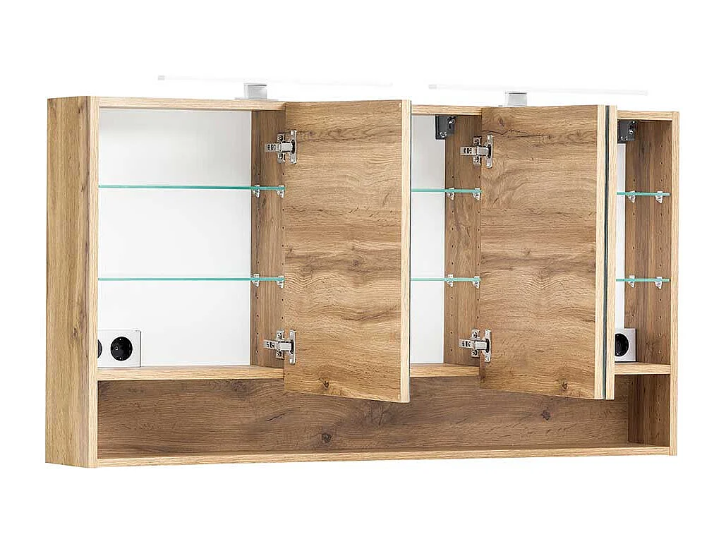 Spiegelschrank Bad im Landhausstil LED Beleuchtung