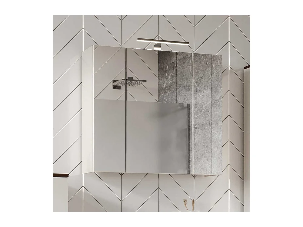 LED Spiegelschrank mit Steckdose innen 76 cm breit 71 cm hoch