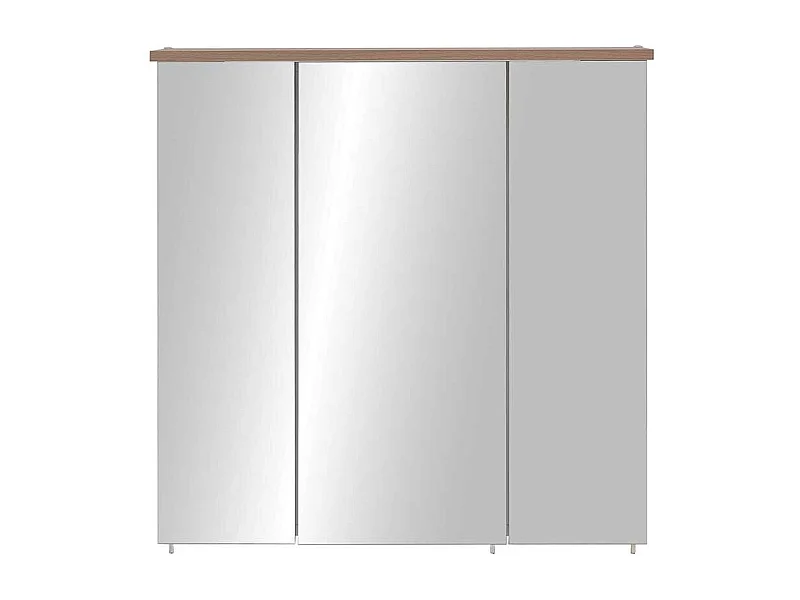 Bad Spiegelschrank im Dekor Fichte Grau LED Beleuchtung