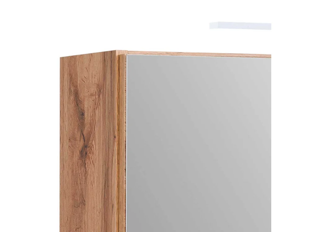 3 D Badezimmer Spiegelschrank Wildeiche Optik Korpus drei Türen
