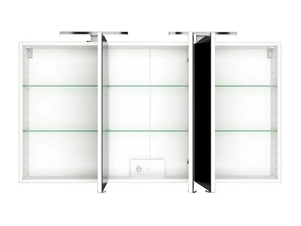 Design Spiegelschrank in Weiß 120 cm breit