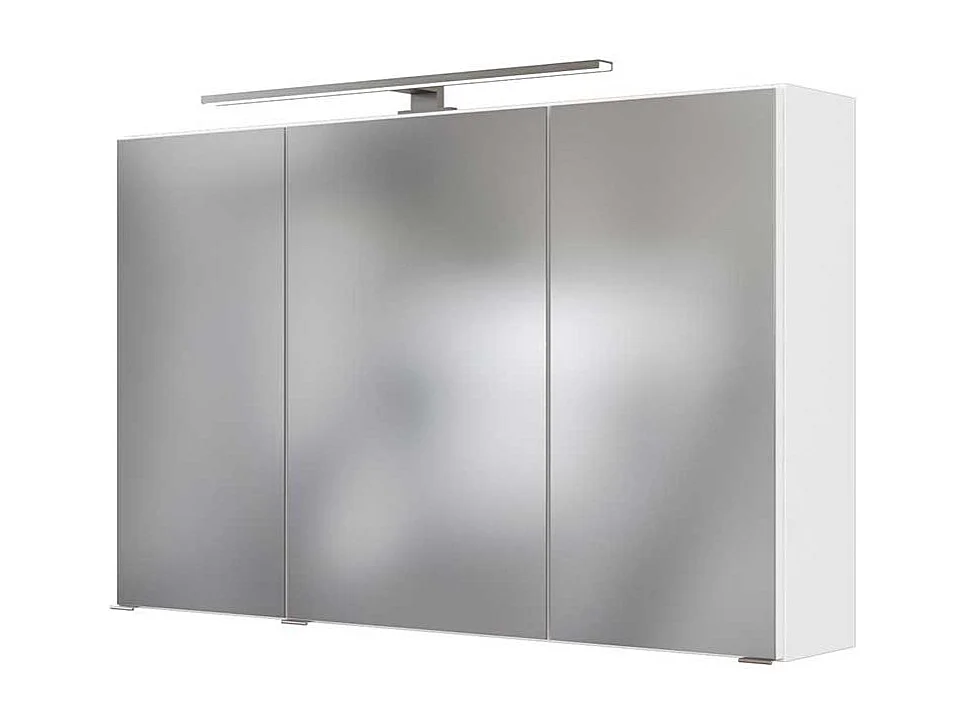 LED Badspiegelschrank in Weiß 3-türig