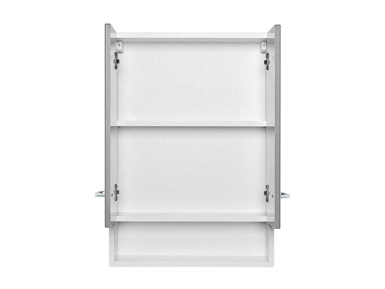 Badezimmer Hängeschrank in Hellgrau und Weiß 50 cm breit