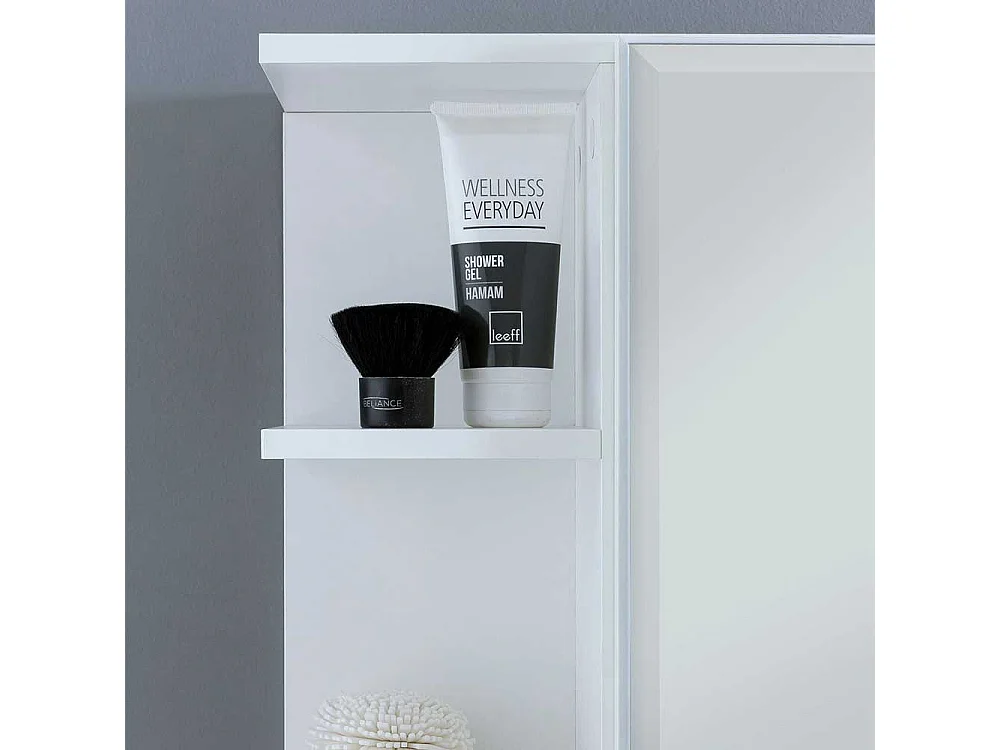 Weißer Spiegelschrank 80 cm breit 1-türig