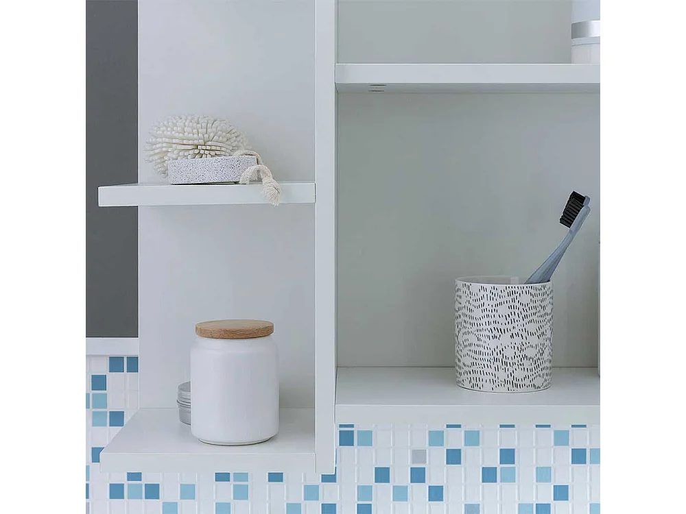 Weißer Spiegelschrank 80 cm breit 1-türig