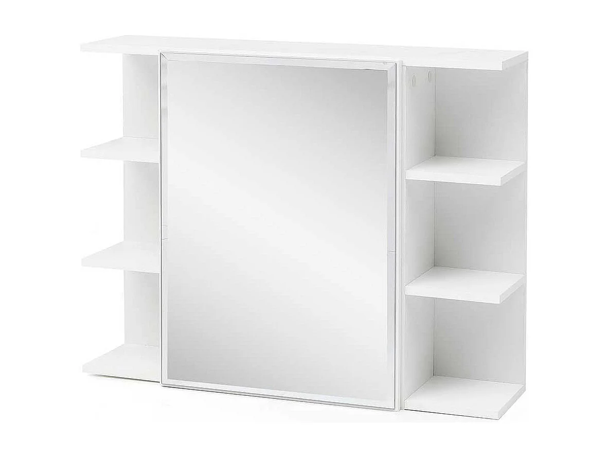 Weißer Spiegelschrank 80 cm breit 1-türig