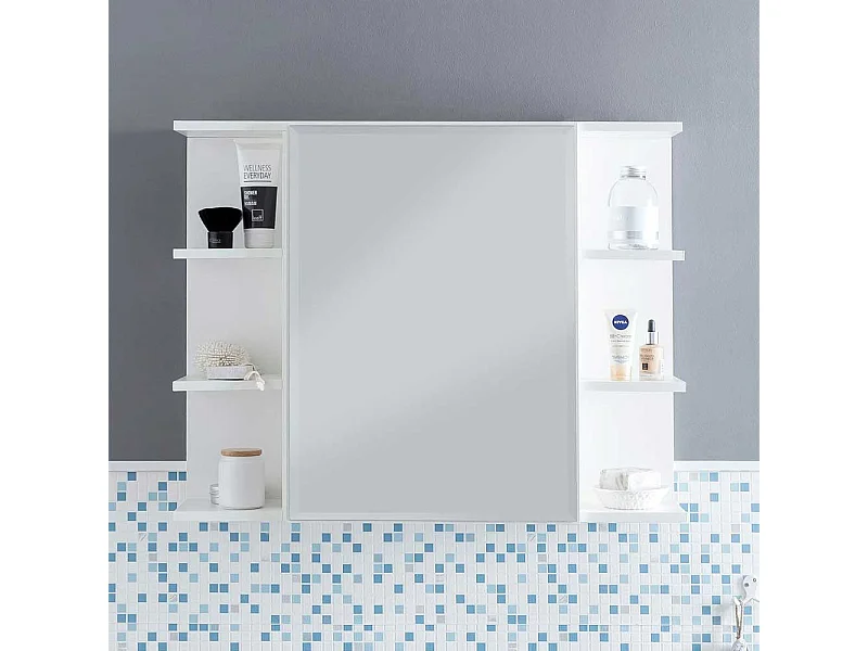 Weißer Spiegelschrank 80 cm breit 1-türig