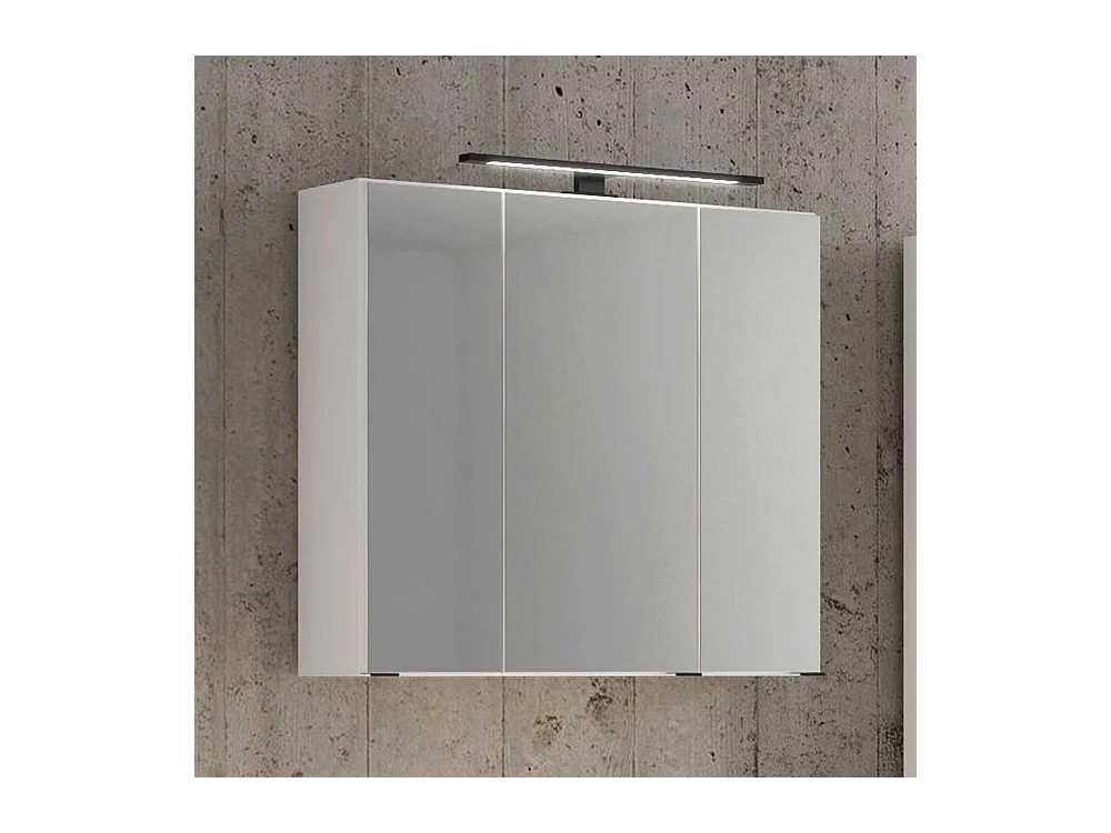Wei�er Spiegelschrank mit 3 T�ren LED Beleuchtung