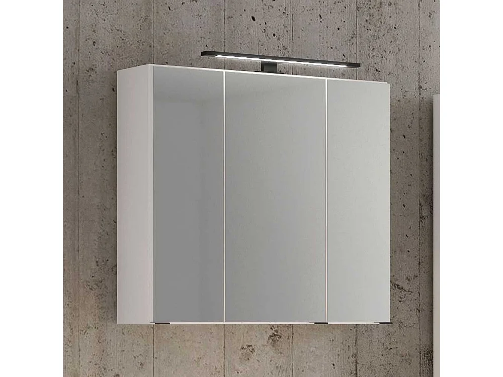 Weißer Spiegelschrank mit 3 Türen LED Beleuchtung