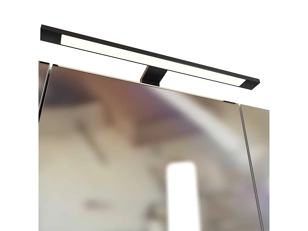 Weißer Spiegelschrank mit 3 Türen LED Beleuchtung