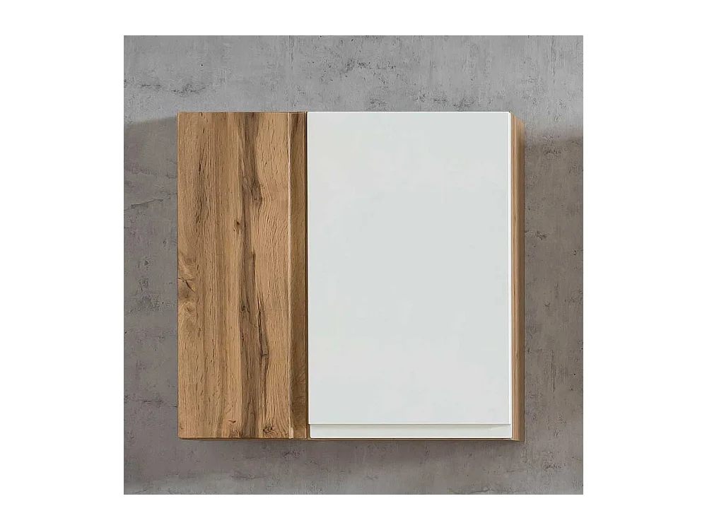 Badezimmer Hängeschrank in Weiß und Wildeichefarben Made in Germany