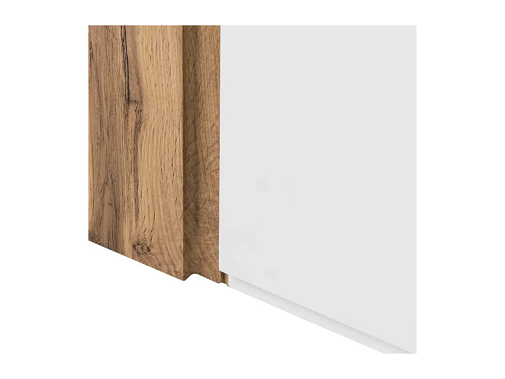 Badezimmer Hängeschrank in Weiß und Wildeichefarben Made in Germany