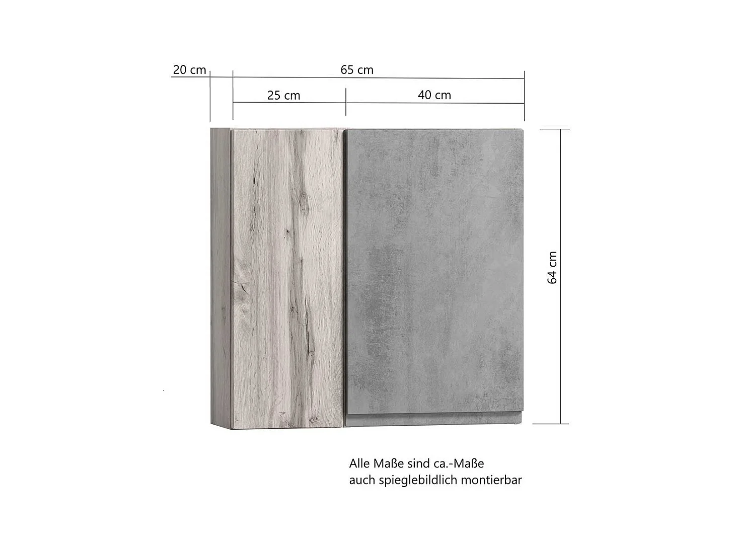 Badezimmer Hängeschrank in Weiß und Wildeichefarben Made in Germany