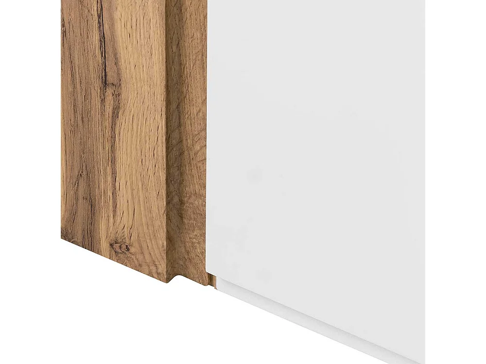 Badezimmer Hängeschrank in Weiß und Wildeichefarben Made in Germany