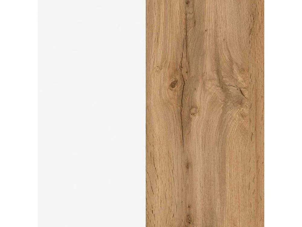 Badezimmer Hängeschrank in Weiß und Wildeichefarben Made in Germany