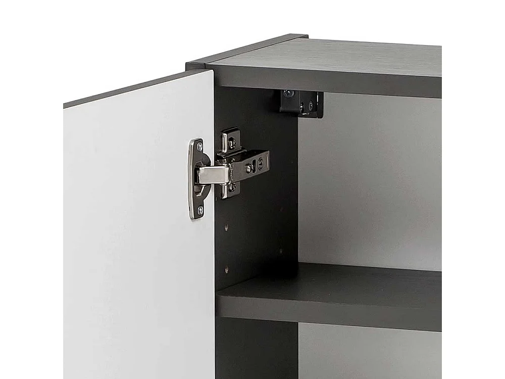 Bad Hängeschrank in Dunkelgrau 40 cm breit
