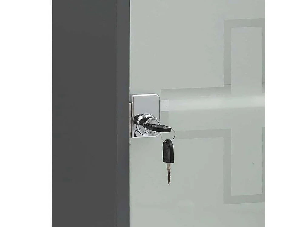 Moderner Medizinschrank in Anthrazit sicher abschließbar