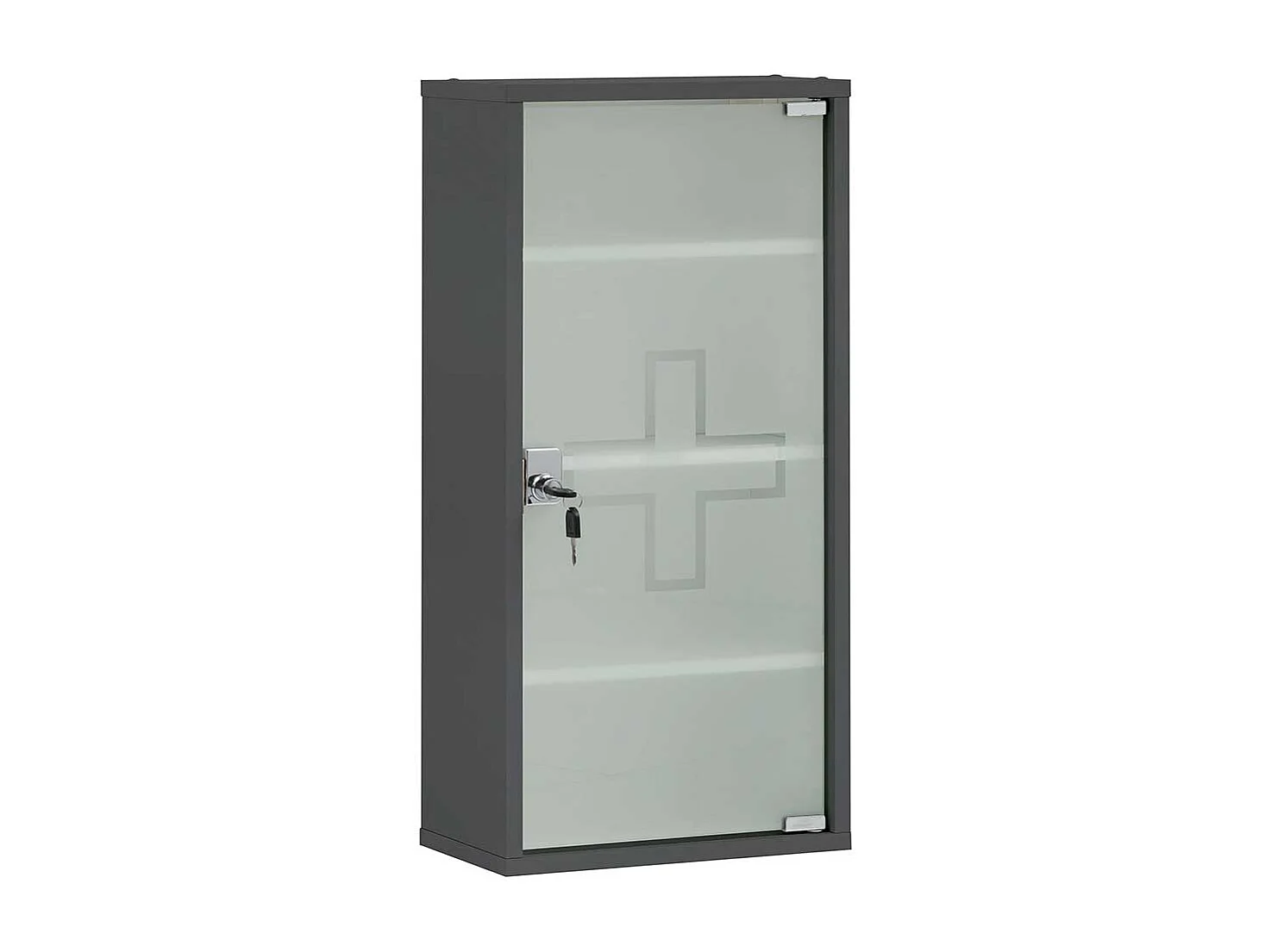 Moderner Medizinschrank in Anthrazit sicher abschließbar