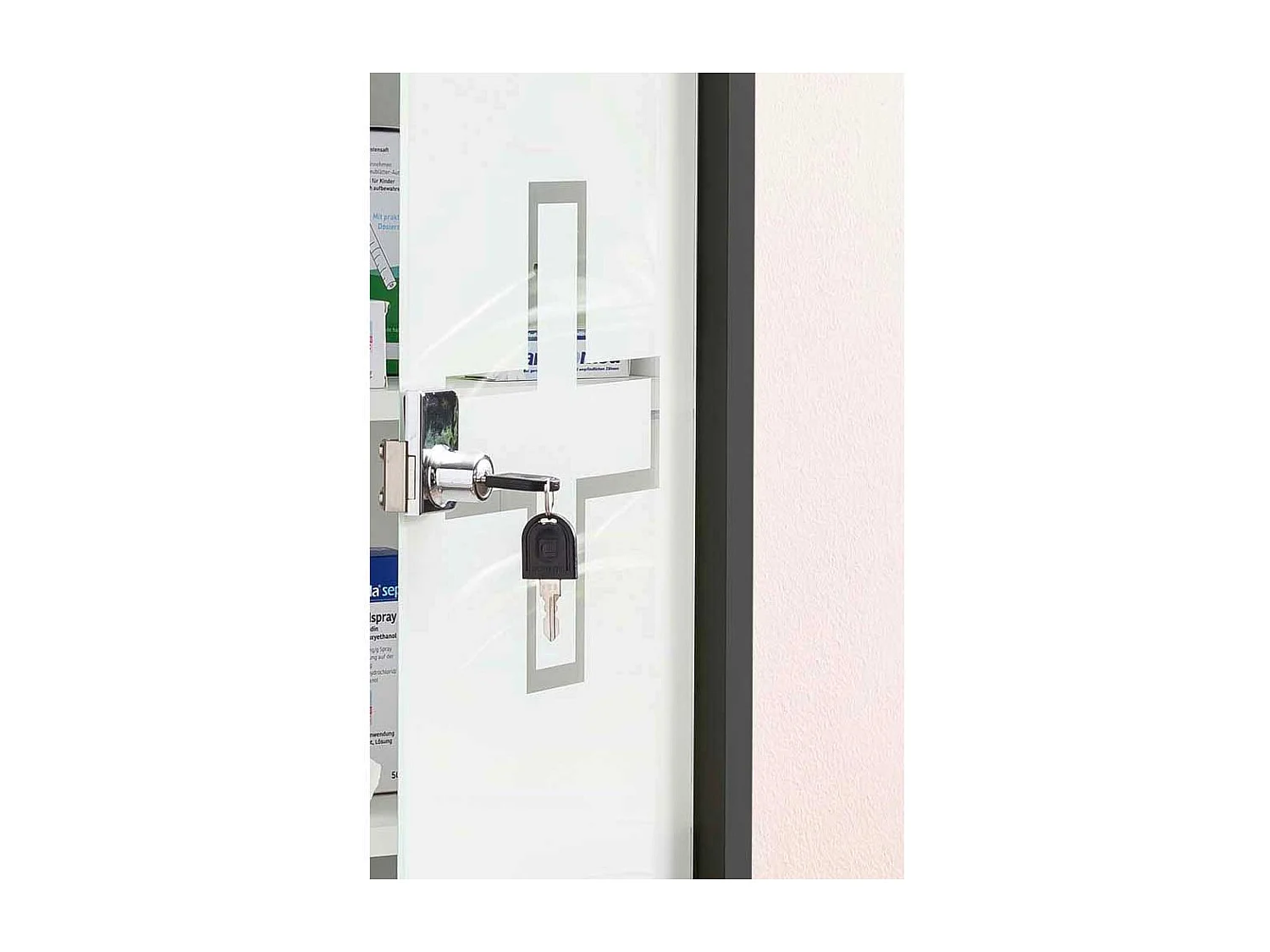 Moderner Medizinschrank in Anthrazit sicher abschließbar