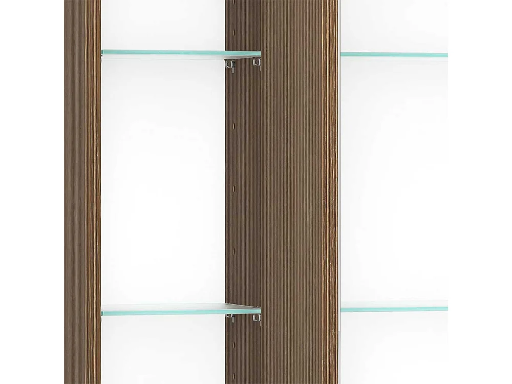 Badezimmerschrank Spiegelschrank Bad mit LED Beleuchtung in Eiche dunkel