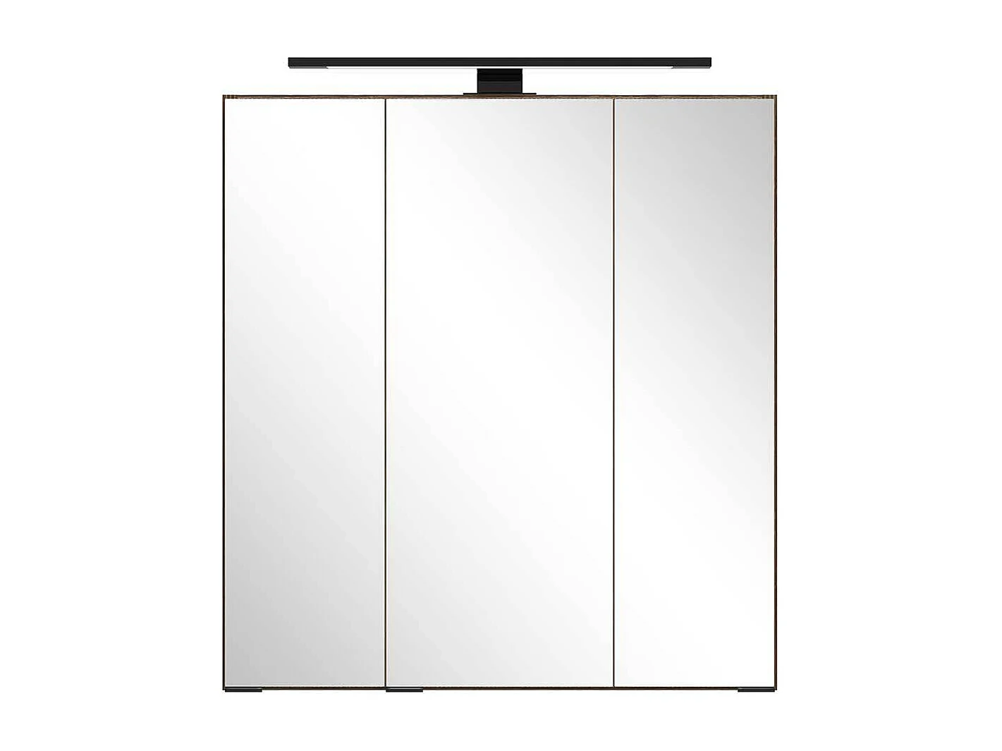 Badezimmerschrank Spiegelschrank Bad mit LED Beleuchtung in Eiche dunkel