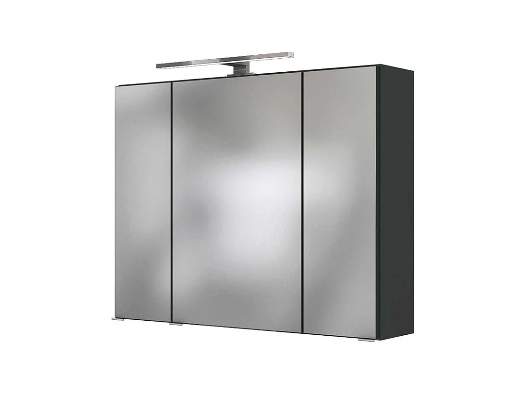Bad Spiegelschrank in Anthrazit 3-türig