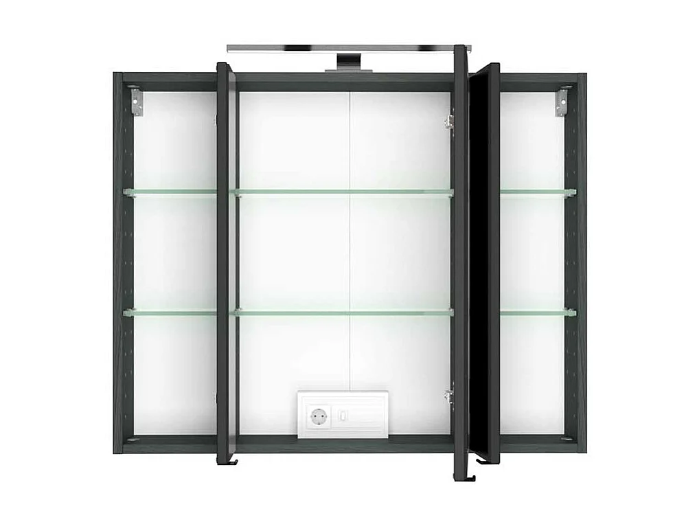 Bad Spiegelschrank in Anthrazit 3-türig