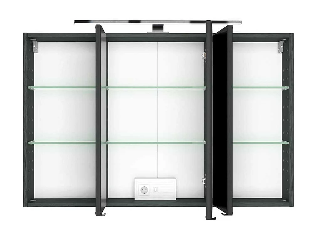 Bad Spiegelschrank in Anthrazit 3-türig