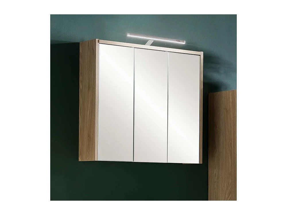 Badezimmer Spiegelschrank in Eiche hell 3 türig Made in Germany
