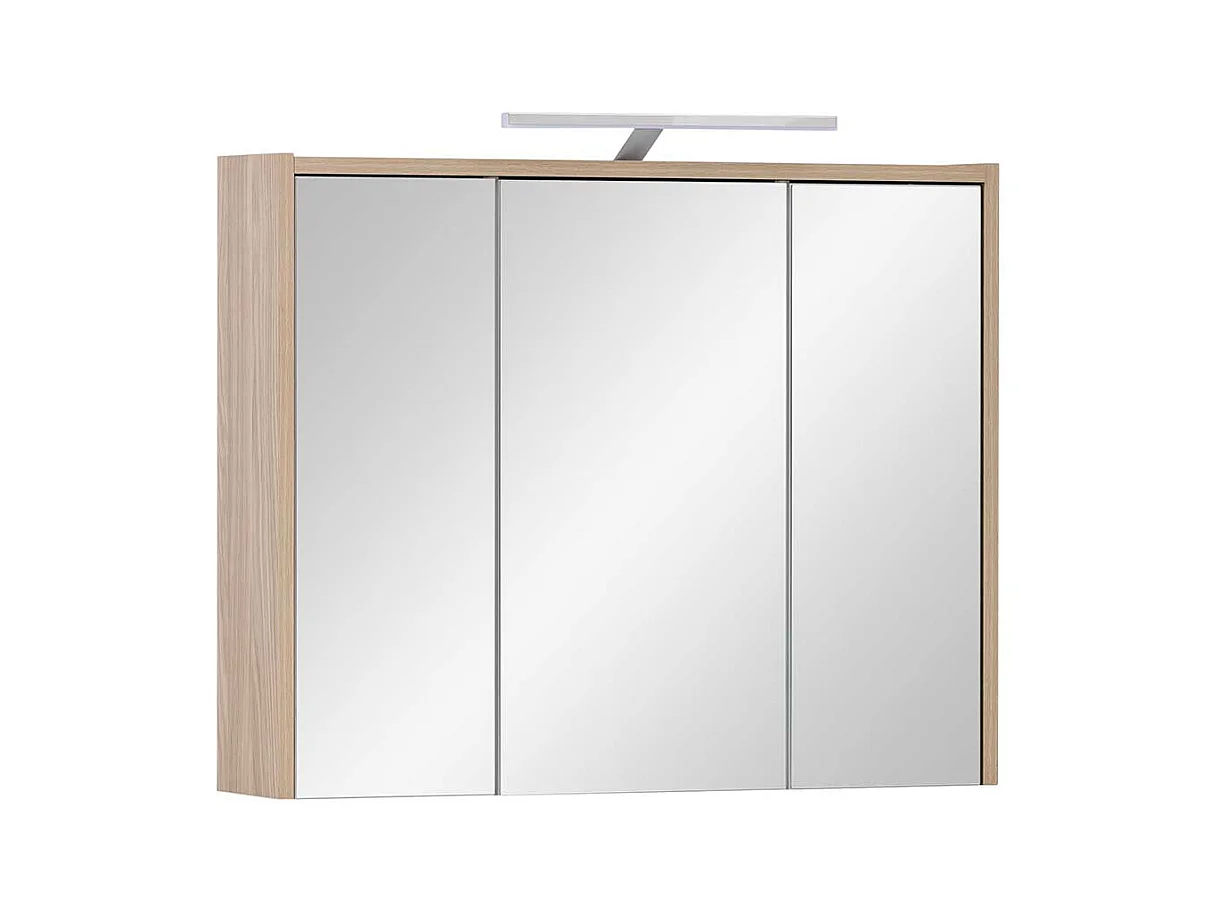 Badezimmer Spiegelschrank in Eiche hell 3 türig Made in Germany