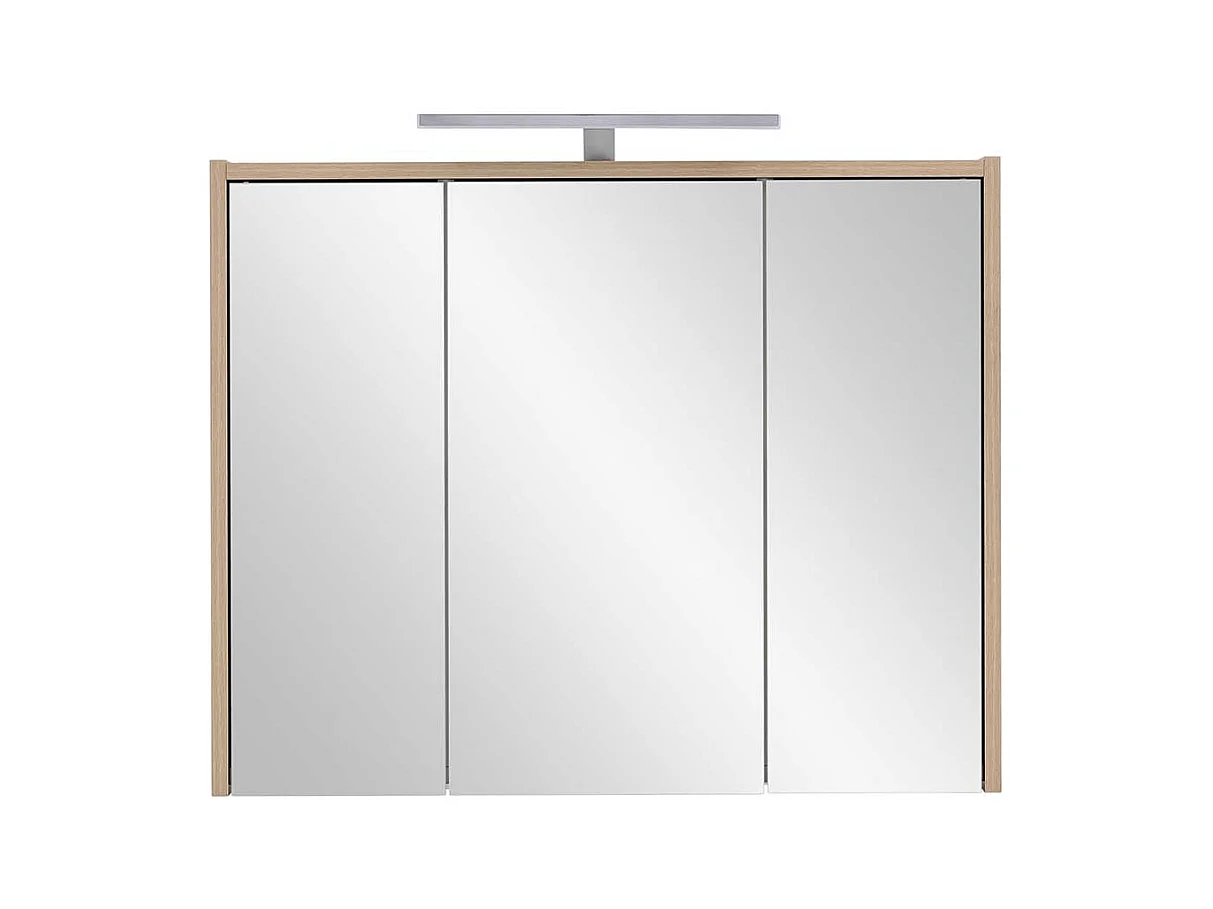Badezimmer Spiegelschrank in Eiche hell 3 türig Made in Germany