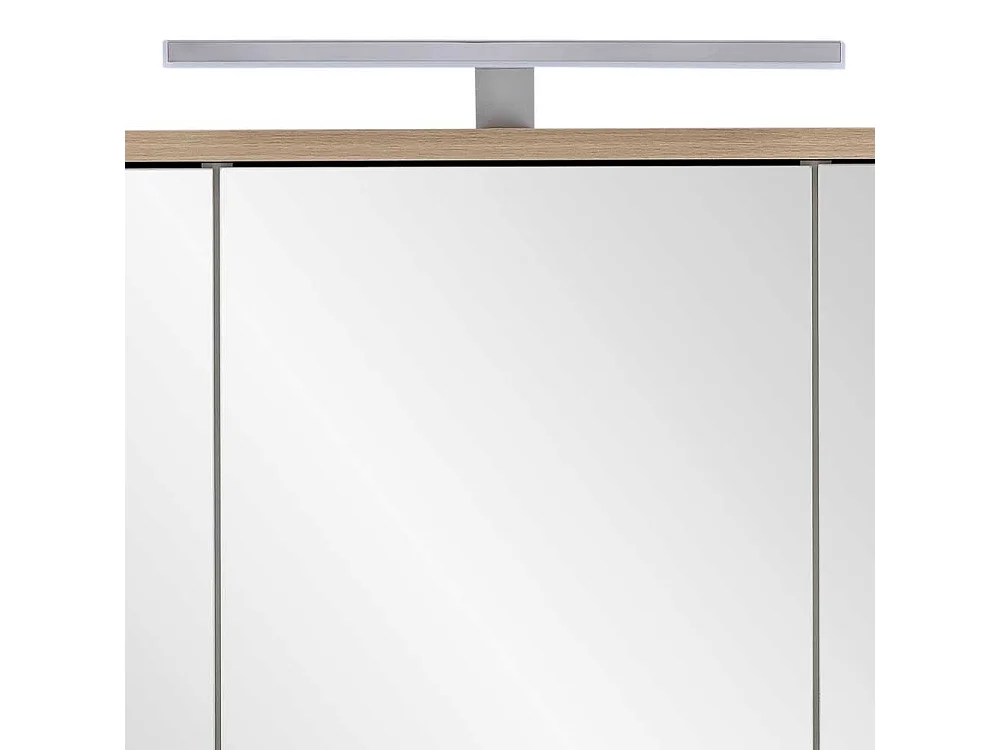 Badezimmer Spiegelschrank in Eiche hell 3 türig Made in Germany