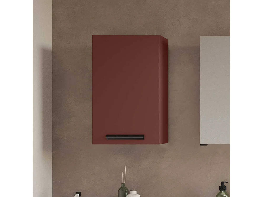 Badezimmerschrank Hängeschrank Bad in Dunkelrot 64 cm hoch